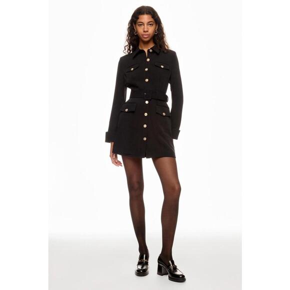 Toccin Valerie Long Sleeve Dress Size 2 Black